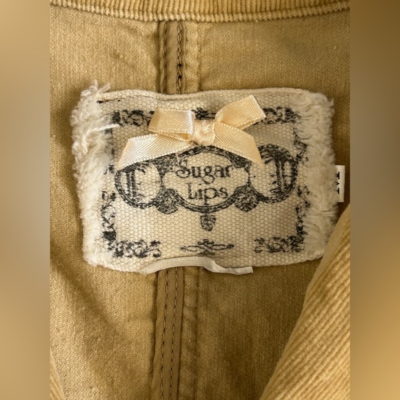 Sugar Lips Corduroy Embroidered Jacket Sz. M - Picture 6 of 7